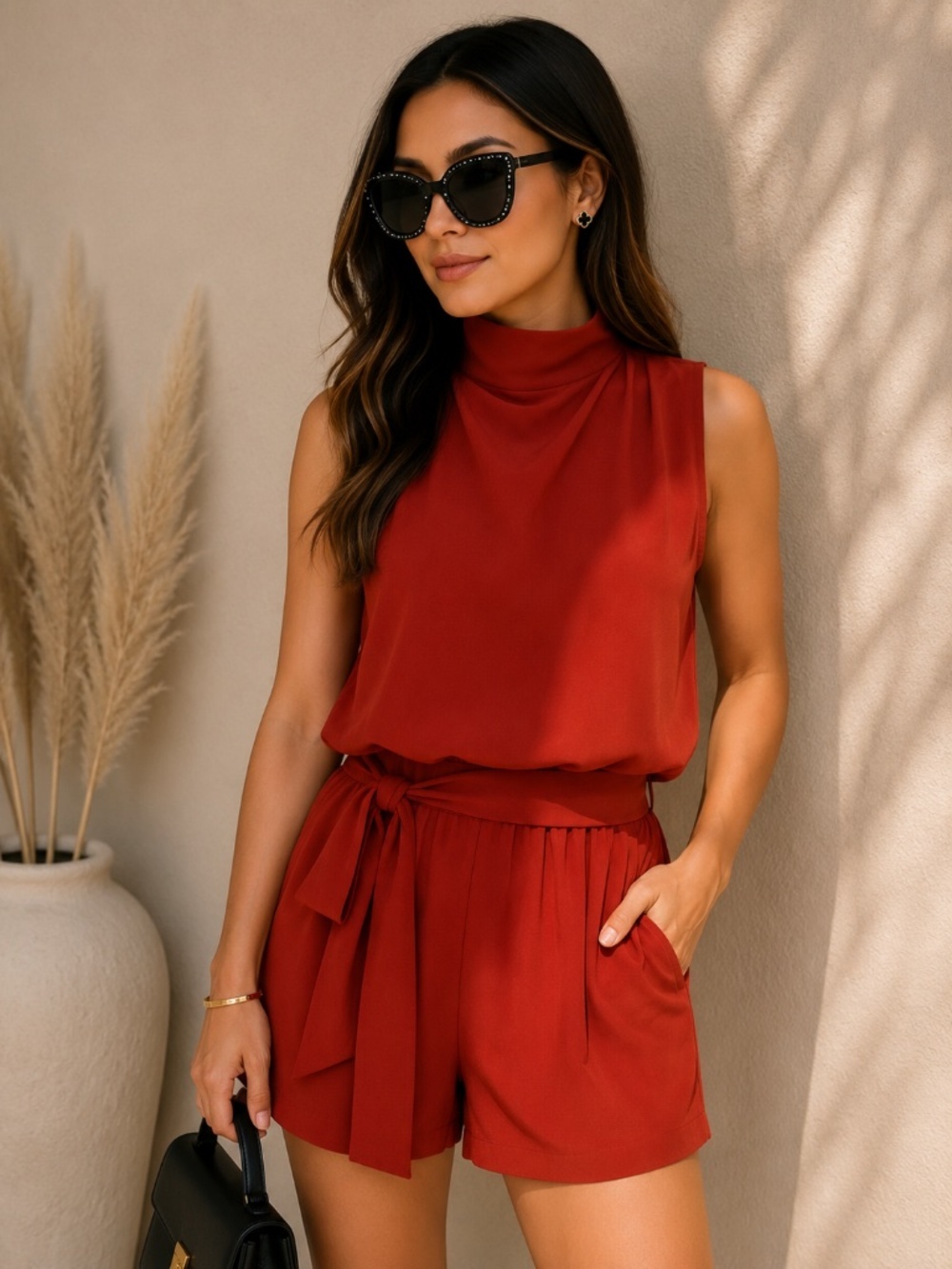 Bishop + Young Beckett High Neck Romper NWOT Size Small